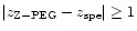 $\vert z_{{\rm Z-PEG}}-z_{{\rm spe}}\vert \geq 1$