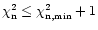 $\chi_{\rm n}^2 \leq \chi^2_{\rm n,\textrm{\tiny
min}}+1$