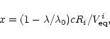 \begin{displaymath}x=(1-\lambda/\lambda_{\rm0})cR_{i}/V_{\rm eq}^{i} ,
\end{displaymath}