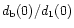 $d_{\rm b}(0)/d_{\rm 1}(0)$
