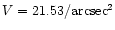 $V=21.53/{\rm arcsec}^2$