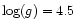 $\log(g)=4.5$