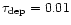 $\tau _{\rm dep}=0.01$
