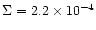 $\Sigma =2.2\times 10^{-4}$