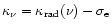 $\kappa_\nu=\kappa_{\rm rad}(\nu)-\sigma_{\rm e}$