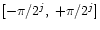 $[-\pi/2^j,\; +\pi/2^j]$