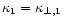 $\kappa_1 = \kappa_{\perp,1}$