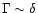 $\Gamma\sim \delta$