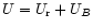 $U=U_{\rm r}+U_B$