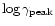 $\log \gamma_{\rm peak}$