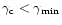 $\gamma_{\rm c} < \gamma_{\rm min}$
