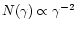 $N(\gamma) \propto \gamma^{-2}$