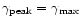 $\gamma_{\rm peak}=\gamma_{\rm max}$