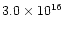 $3.0\times 10^{16}$