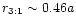$r_{3:1} \sim 0.46 a$