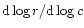 ${\rm d} \log r / {\rm d} \log c$