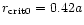 $r_{\rm crit0} = 0.42 a$