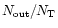 $N_{\rm out}/N_{\rm T}$