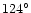 $124^{\circ}$