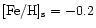 ${\rm [Fe/H]_s} = -0.2$