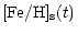 $\displaystyle {\rm [Fe/H]_s}(t)$