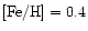 ${\rm [Fe/H]}=0.4$