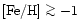 ${\rm [Fe/H]} \ga -1$