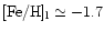 ${\rm [Fe/H]_l} \simeq -1.7$
