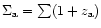 $\Sigma_{\rm a} = \sum (1+z_{\rm a})$