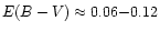 $E(B-V) \approx 0.06{-}0.12$