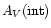 $A_V ({\rm int})$