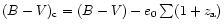 $(B-V)_{\rm c} = (B-V) - e_0 \sum (1+z_{\rm a})$