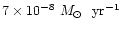 $7\times10^{-8}~\mbox{$M_\odot$ ~yr$^{-1}$ }$