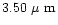 $3.50~\mbox{$\mu$ m}$