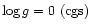 $\log g = 0 \rm {~(cgs)}$