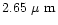 $2.65~\mbox{$\mu$ m}$