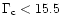 $\Gamma_{{\rm c}} < 15.5$