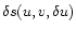 $\delta s(u,v,\delta u)$