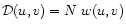 ${\cal D}(u,v)=N~w(u,v)$