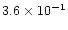 $3.6\times 10^{-1}$