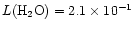 $L({\rm H_2O}) = 2.1\times 10^{-1}$