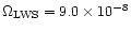 $\Omega_{\rm LWS}=9.0\times 10^{-8}$