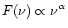 $F(\nu)\propto\nu^\alpha$