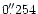 $ 0\farcs254$