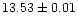 $13.53\pm0.01$