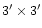 $3^\prime\times 3^\prime$