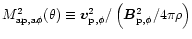 $M^2_{\rm ap,a\phi}(\theta)\equiv
{\vec{v}_{\rm p,\phi}^2}/\left({\vec{B}_{\rm p,\phi}^2/4\pi\rho}\right)$