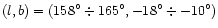 $(l,b)=(158^\circ \div 165^\circ, -18^\circ \div
-10^\circ)$