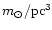 $m_\odot/\mathrm{pc}^3$