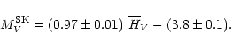 \begin{displaymath}%
M_V^{{\rm SK}} = (0.97\pm0.01)~\overline{H}_V-(3.8\pm0.1).
\end{displaymath}